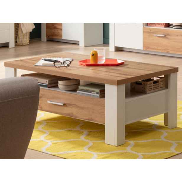 Konferenční stolek Matera, starý dub/bílá