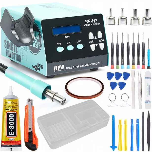 Sada Hot-air Pájecí Stanice RF4 RF-H2 Nářadí Gsm Box Lepidlo Doplňky