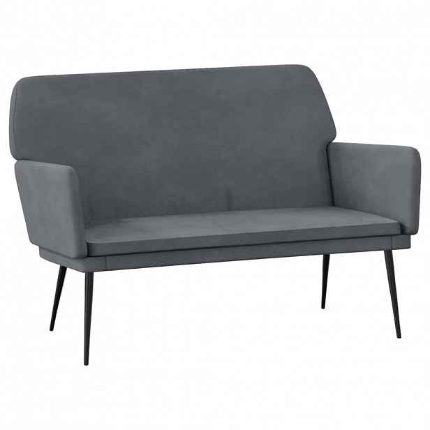 vidaXL Lavice tmavě šedá 108 x 79 x 79 cm samet