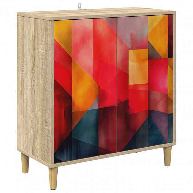 vidaXL Servírovací skříň HEESCH Sonoma 69 x 33 x 75 cm