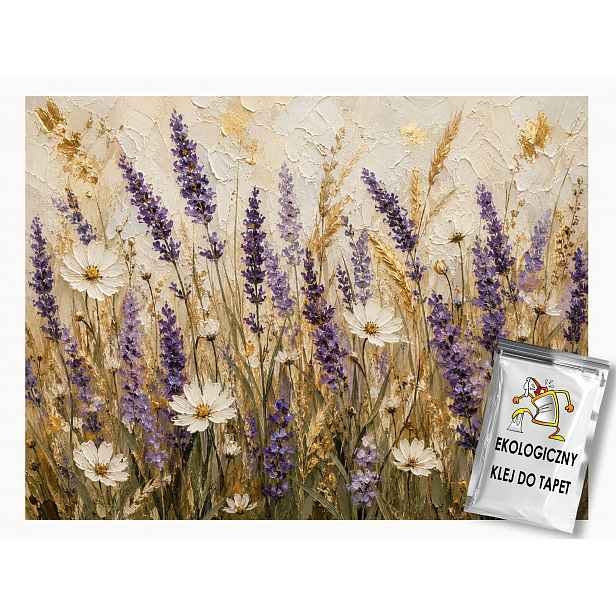 Vliesová fototapeta Natura Pole Obilí Levandule Květiny 368x254 130g