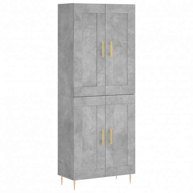 vidaXL Skříň highboard betonově šedá 69,5x34x180 cm kompozitní dřevo