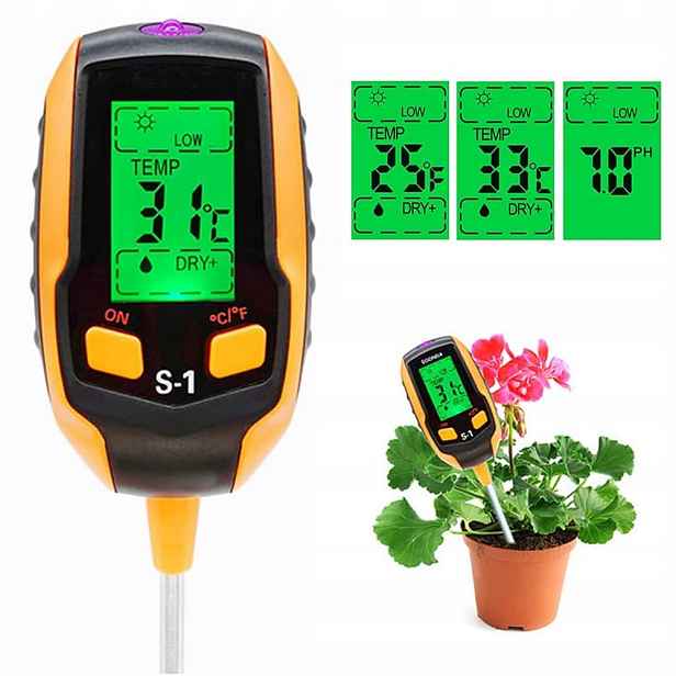 Kyseloměr Půdní Měřič Ph Půdy Tester Zeminy Substrátu Vlhkosti 5V1