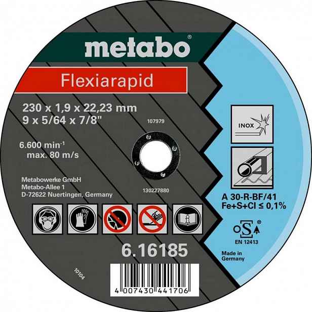 Metabo - Řezný kotouč na nerezovou ocel 125x22,23 mm 616182000