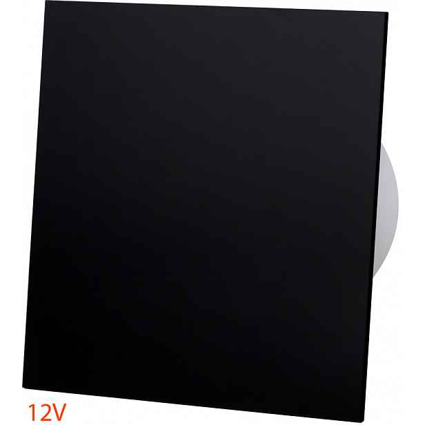 Nízkonapěťový Ventilátor 12V Panel Plexi Černý Lesk Standard Fi 100