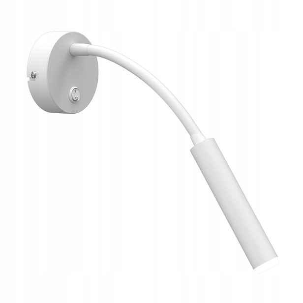 Luminex Arden nástěnné svítidlo bílé s nastavitelnou trubicí a vypínačem 1xG9 8W IP20