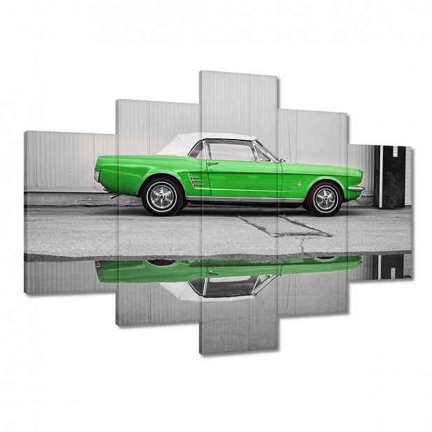 Obrazy 150x105 Zelený Ford Mustang Usa