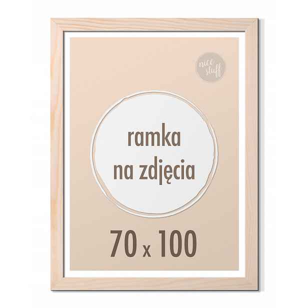Rámeček 70x100 rámeček na fotografie fotorámečku B1 dřevěná surová borovice