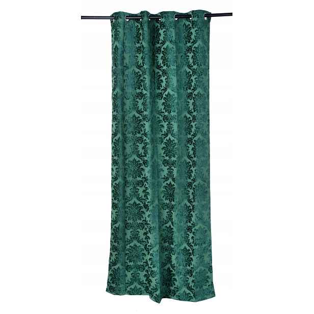 Závěs 135x270 Polyester Zelená Žakárová Oka Zeleň Bax Inspiracja