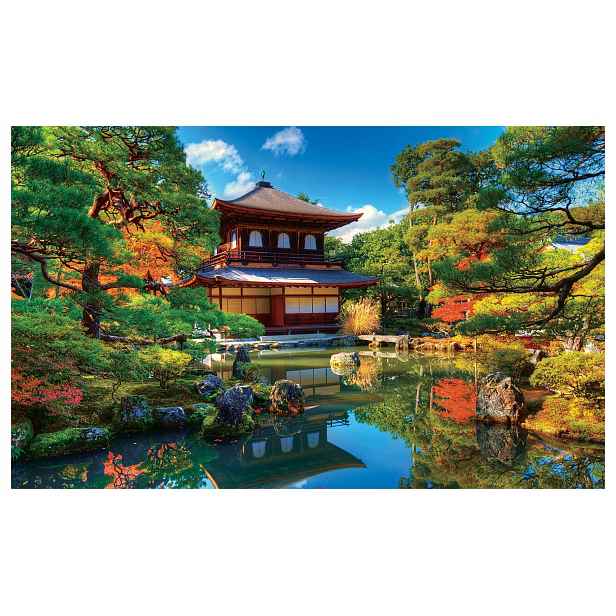 Fototapeta Japonská harmonie v Kjótu s podzimními listy 208x146 lepidlo