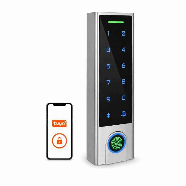 Kódový zámek WiFi šifrovač Tuya Rfid čtečka otisků prstů na dveřích branky