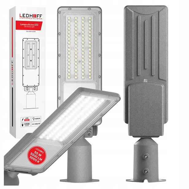 Led pouliční lampa Lampa venkovní s držákem 50W na parkoviště příjezdová cesta