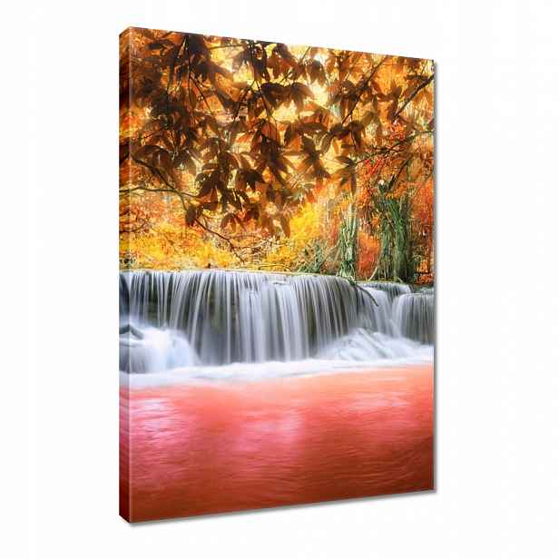 Obraz 60x90 Oranžový vodopád
