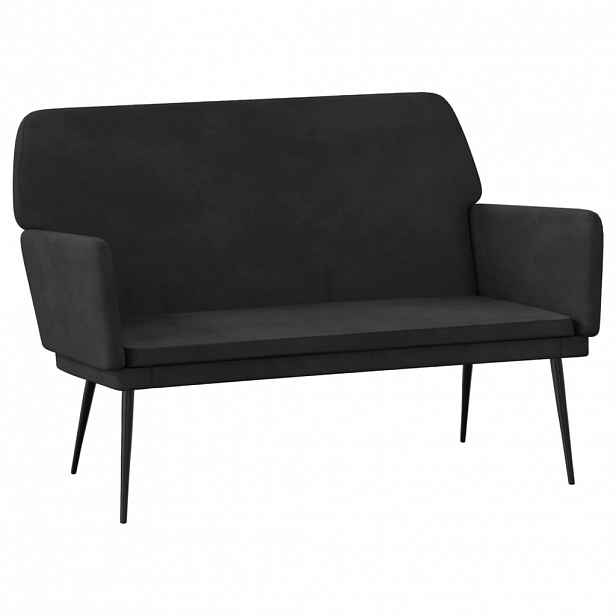 vidaXL Lavice černá 108 x 79 x 79 cm samet