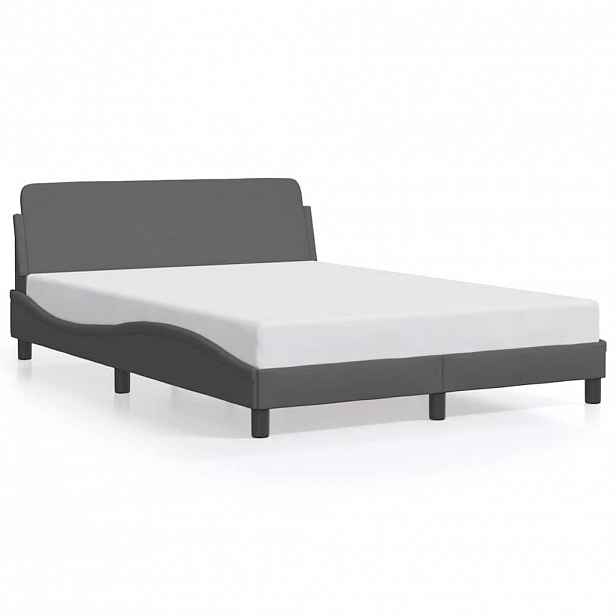 vidaXL Rám postele Dover tmavě šedý 137 x 190 cm textil