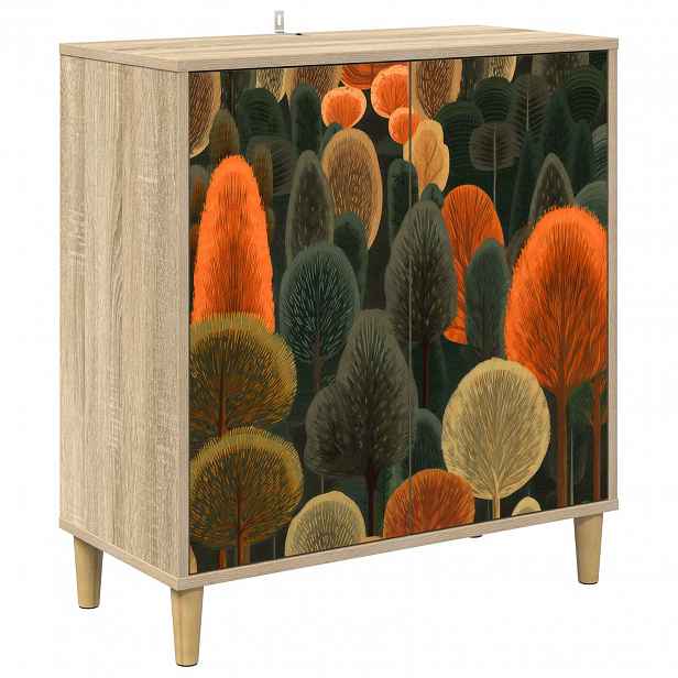 vidaXL Servírovací skříň ZAANDAM Sonoma 69 x 33 x 75 cm