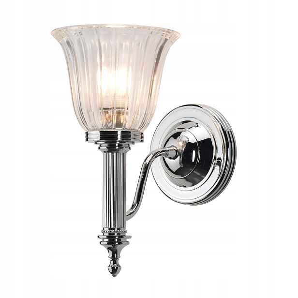 Koupelnové nástěnné svítidlo Elstead Carroll Stříbrný Chrom IP44 3W G9 Led