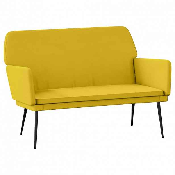 vidaXL Lavice žlutá 108 x 79 x 79 cm samet