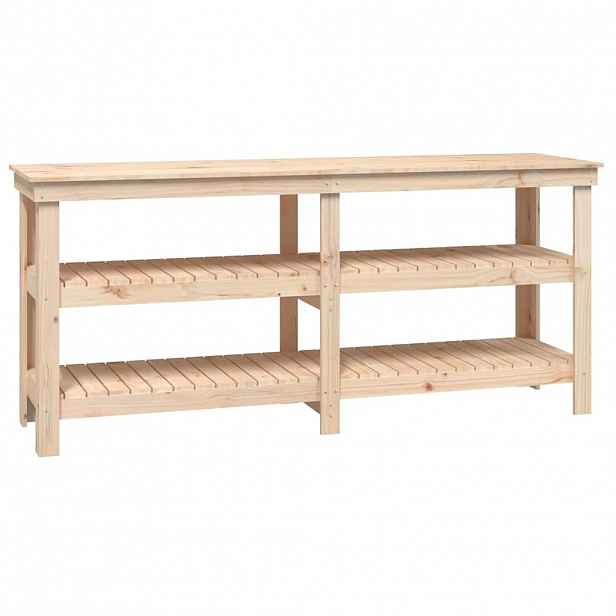 vidaXL Pracovní stůl s policí s úložištěm Přírodní 181 x 50 x 80 cm