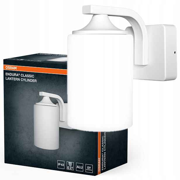 Zahradní nástěnné svítidlo Venkovní fasádní lampa E27 Bílá IP43 Endura Osram