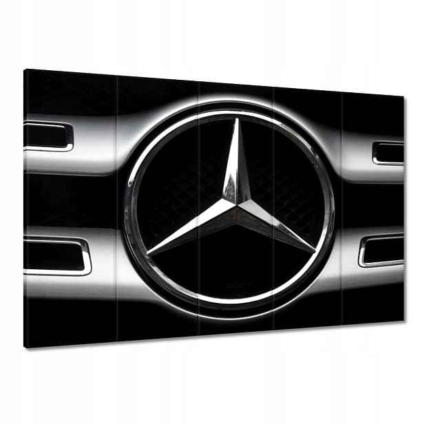 Obrazy 100x70 Mercedes Černobílé