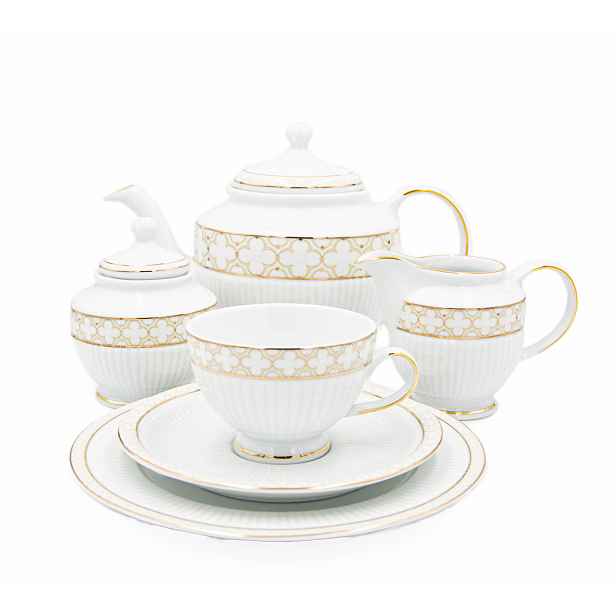 Porcelánový set na čajovou kávu pro 6 osob 21 kusů Oxia Bogucice