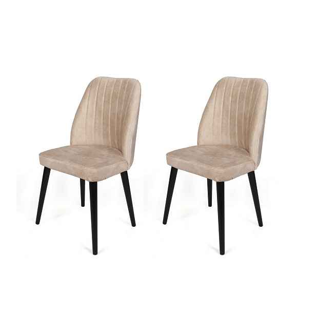 Sada jídelních židlí Alfa Beige and Black, 2 ks