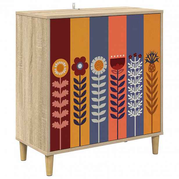 vidaXL Servírovací skříň ESSEN Sonoma 69 x 33 x 75 cm Kompozitní dřevo