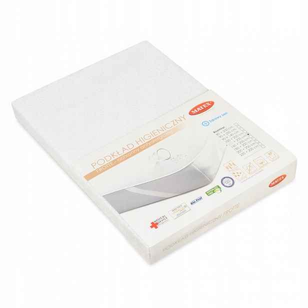 Hygienická podložka 180x200, nepromokavá, froté, bílá