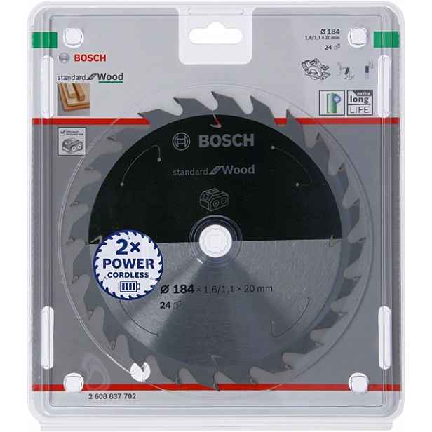 Bosch Pila Standard Wood Accu 184x20x24z 2608837702