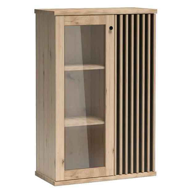 Casarredo Vitrína 2D BARBUS dub artisan/černá
