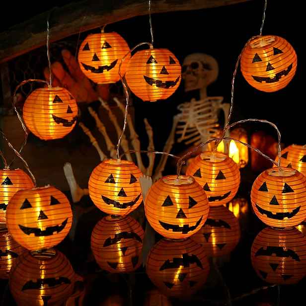Halloweenské Lampiony Led Dýně 4 M 20 Světýlek Voděodolné Na Baterie