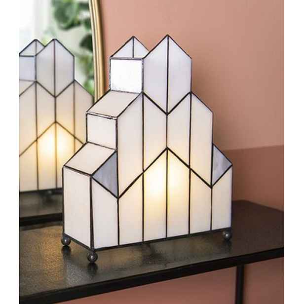 Stolní lampa Tiffany v neobvyklém tvaru Crame - 30*4*25 cm Clayre & Eef
