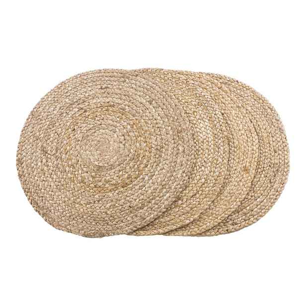 Prostírání z juty v sadě 4 ks ø 38 cm Bombay – House Nordic
