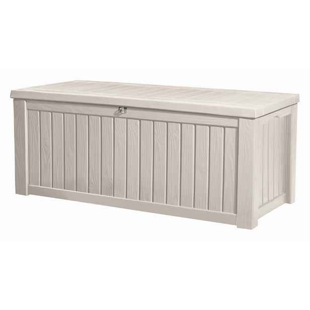 Světle hnědý zahradní úložný box Keter, 71 x 64 cm