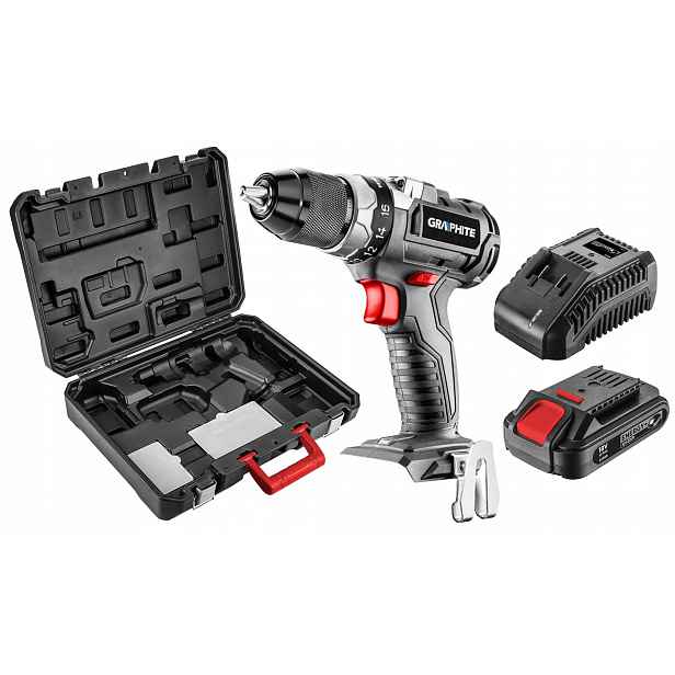 Aku Šroubovák Graphite, 18 V, akumulátorová sada 58G019-SET1