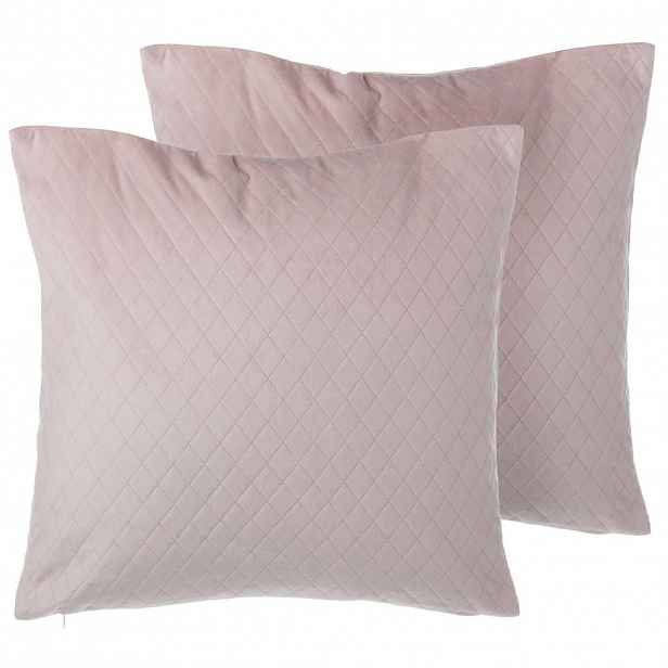 Beliani DEKORATIVNÍ POLŠTÁŘ sada 2 ks Růžový 45/45 cm Pasque