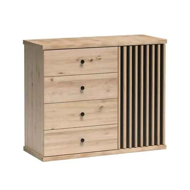 Casarredo Komoda 1D4S BARBUS dub artisan/černá