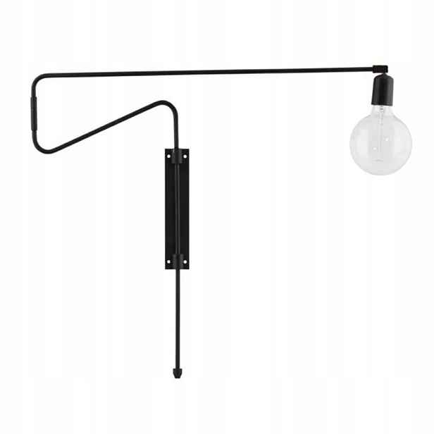 Černá Designová Nástěnná Lampa Loft E27