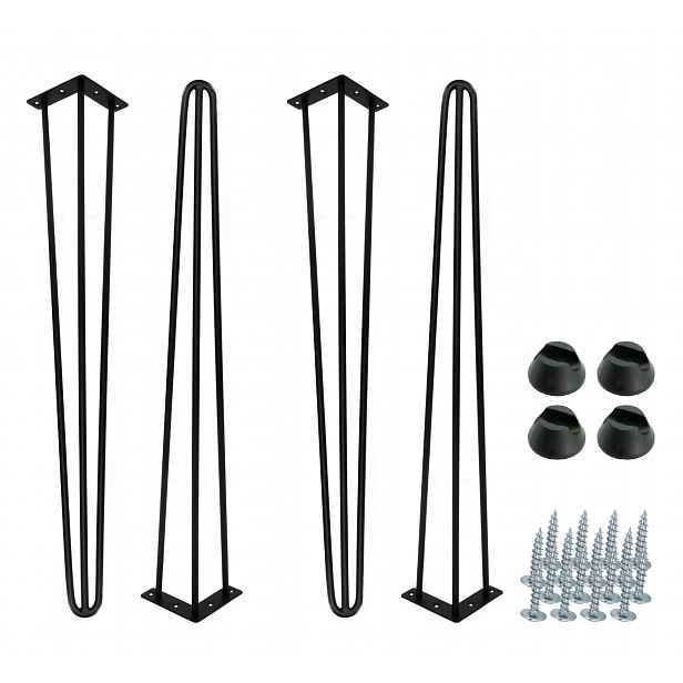Sada nohou Hairpin legs Loft 4 kusy černá matná výška 71 cm patky