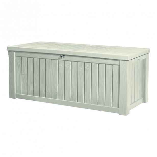 Světle hnědý zahradní úložný box Keter, 71 x 64 cm