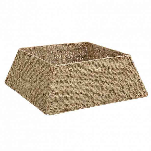 vidaXL Vánoční obojek na stromek Hnědá 70 x 70 x 28 cm Mořská tráva