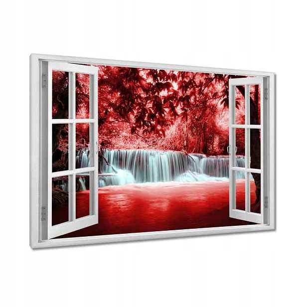 Obrazy 120x80 Červený vodopád Kaskáda