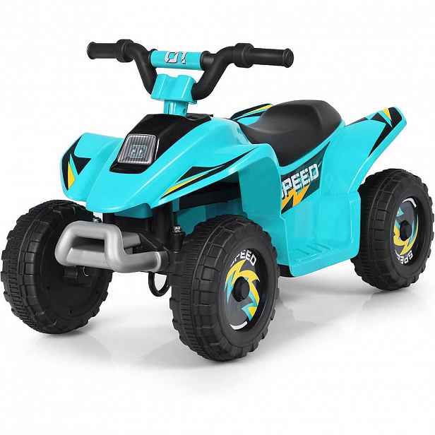 COSTWAY DĚTSKÁ MOTOCYKL 6V Elektrická dětská čtyřkolka Modrá