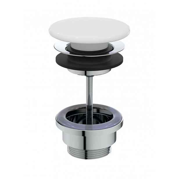 Ideal Standard - Umyvadlová výpusť, ClickClack, bílá E265301