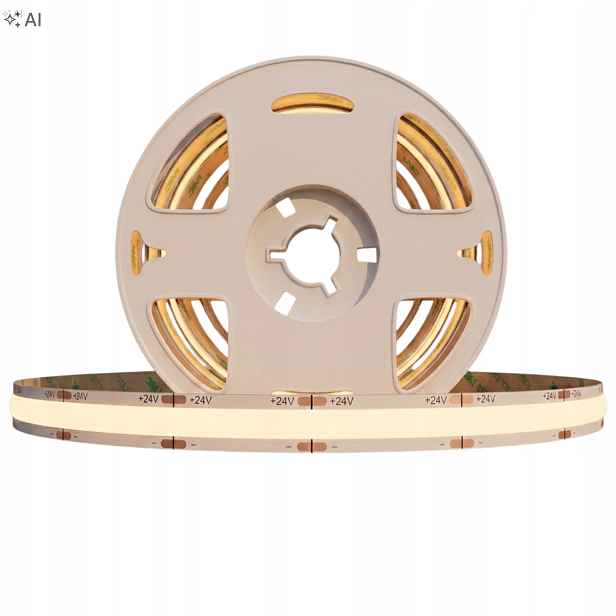 Led pásek 24 V Cob 1 m IP20 Světlo 320 LED/metr Silný 3000 K Teplé světlo