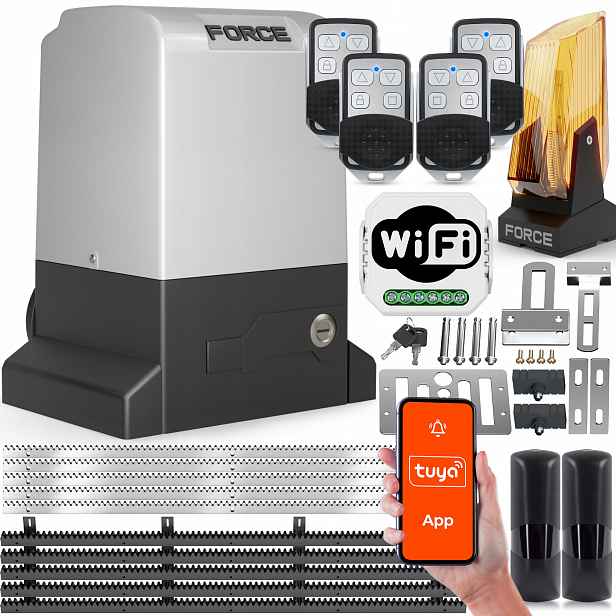 Sada Pro Brány Force 1200 kg 4xPILOT Wifi 5x Lišta Lampa Pohon Brány
