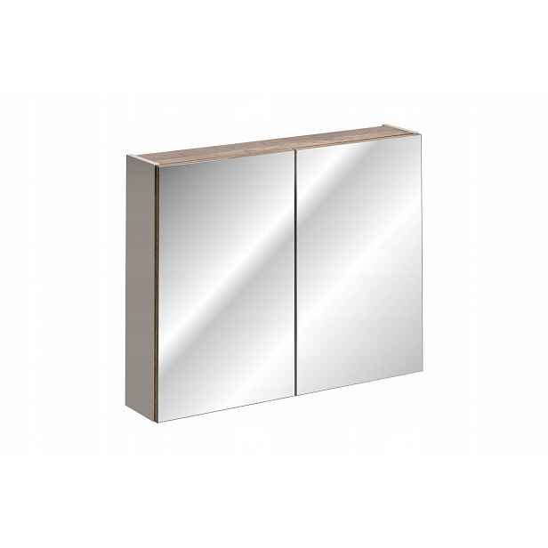 Szafka z lustrem 80cm 2 drzwi, Santa Fe Taupe