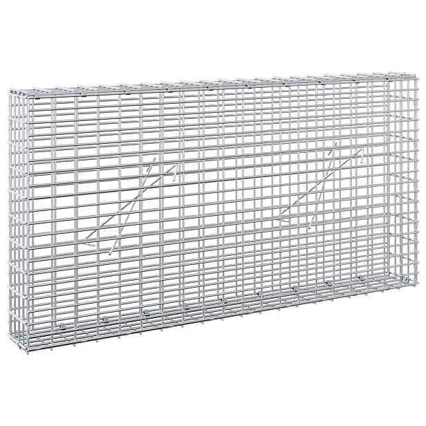 vidaXL Gabion s drátem 5 mm a síťovinou 5x2,5 cm 100x10x50 cm