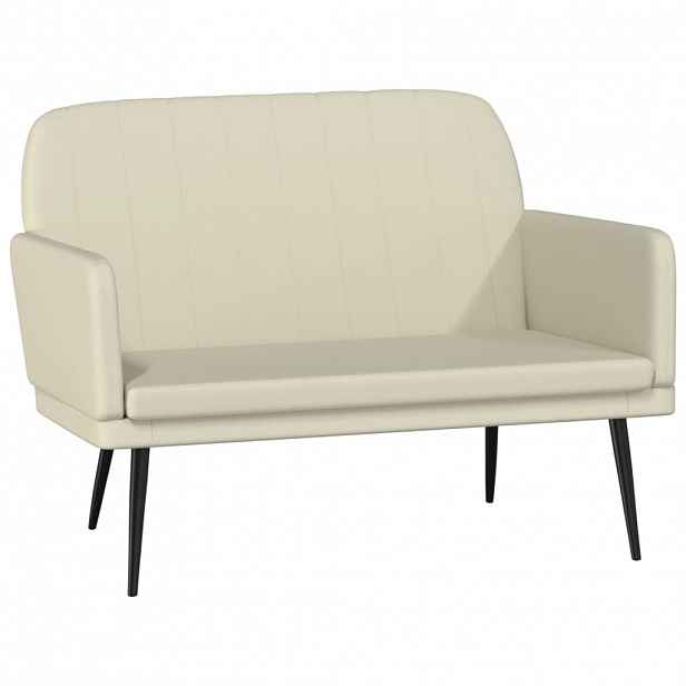 vidaXL Lavice krémová 107 x 80 x 81 cm umělá kůže